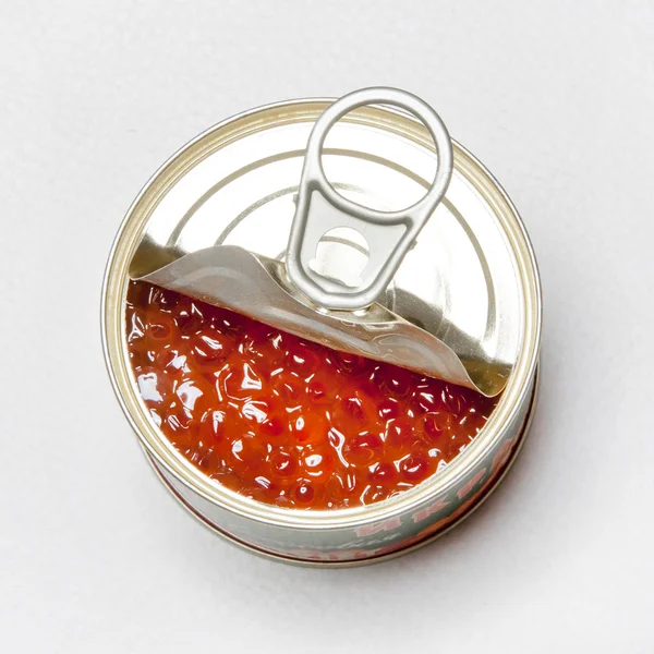 Canning opened tin — Stock Photo, Image