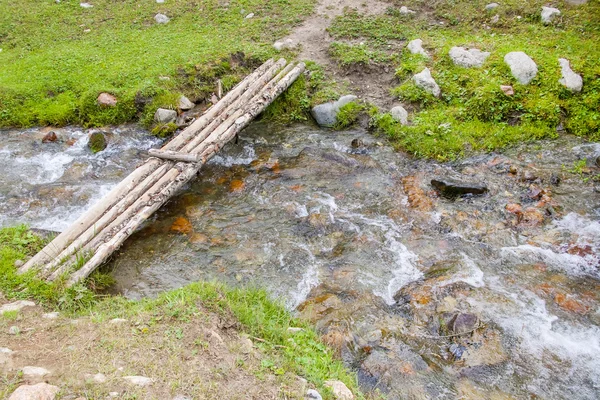 Piccolo ponte di legno — Foto Stock