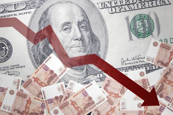 Inflatie van de Russische roebel — Stockfoto