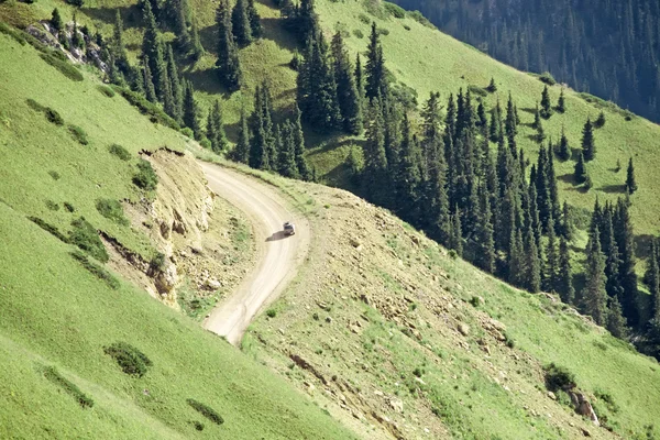 Col de montagne, route sinueuse — Photo