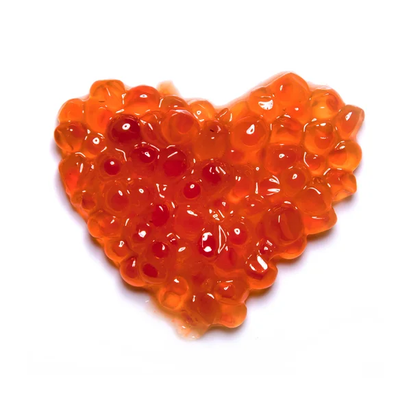 Heart of red caviar — Stock Photo, Image