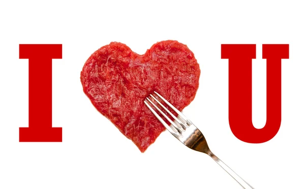 Heart made of meat — Stock Photo, Image