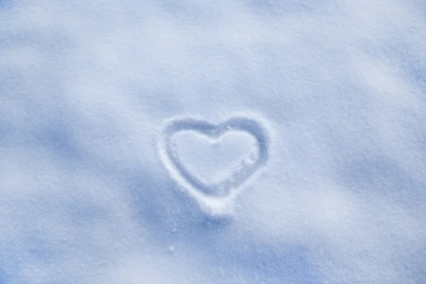 Image of the heart in the snow Royalty Free Stock Photos