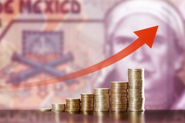 Appreciation of the Mexican peso clipart