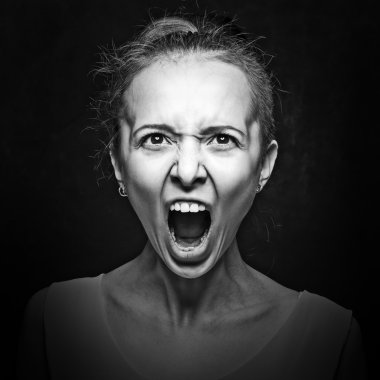 Bağıran kadın portresi