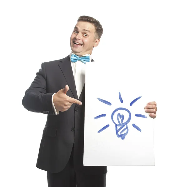 Funny guy in the bow tie — Stock Photo, Image