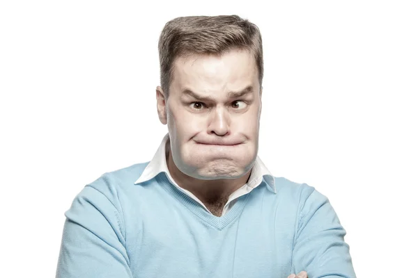 Man lijden hoofdpijn en stress — Stockfoto