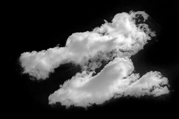 White cloud in zwarte lucht — Stockfoto