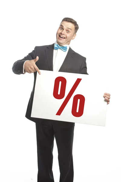 Funny guy in the bow tie — Stock Photo, Image