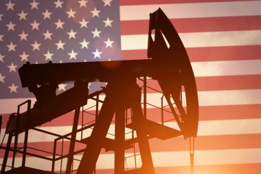 Yağ pompası ile ABD bayrağı