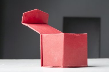 Red, craft box with cap