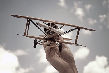 Sarı, retro uçak model