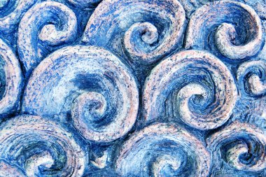 Dekoratif alçı kalıp dalgalar ile