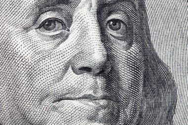 President's face on dollar bill