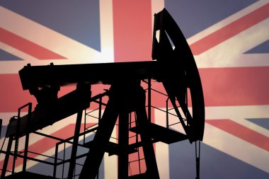Yağ pompası ile Büyük Britanya bayrağı
