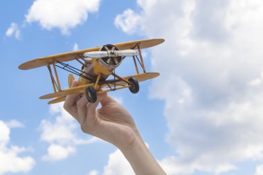 Sarı, retro uçak model