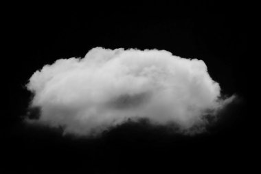 Wtite, kabarık bulut, siyah ve beyaz