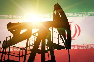 Yağ pompası ile Iran bayrağı