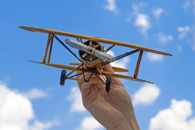 Sarı, retro uçak model