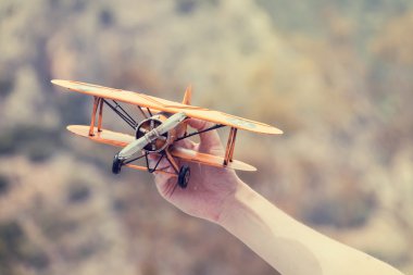 Sarı, retro uçak model