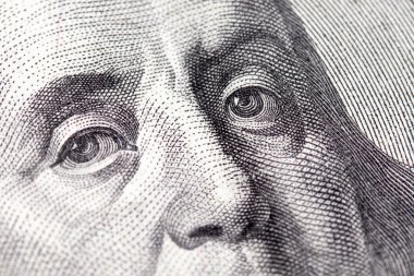 President's face on dollar bill