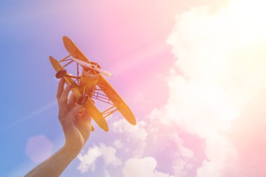 Sarı, retro uçak model