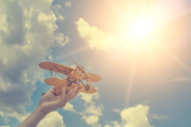 Sarı, retro uçak model