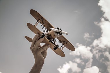 Sarı, retro uçak model