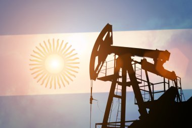 Arjantin bayrağı ile yağ pompası