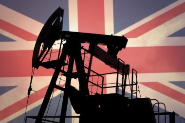 Yağ pompası ile Büyük Britanya bayrağı