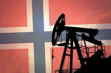Norveç bayrağı ile yağ pompası