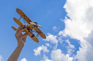 Sarı, retro uçak model