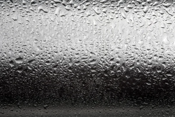Water drops on polished metal surface — Stok fotoğraf