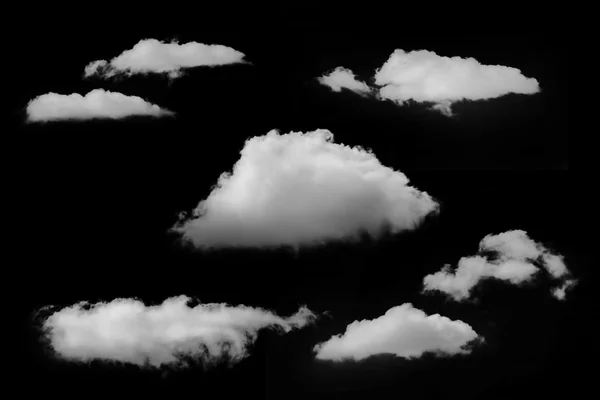 Ветреное, пушистое облако, черно-белое — стоковое фото