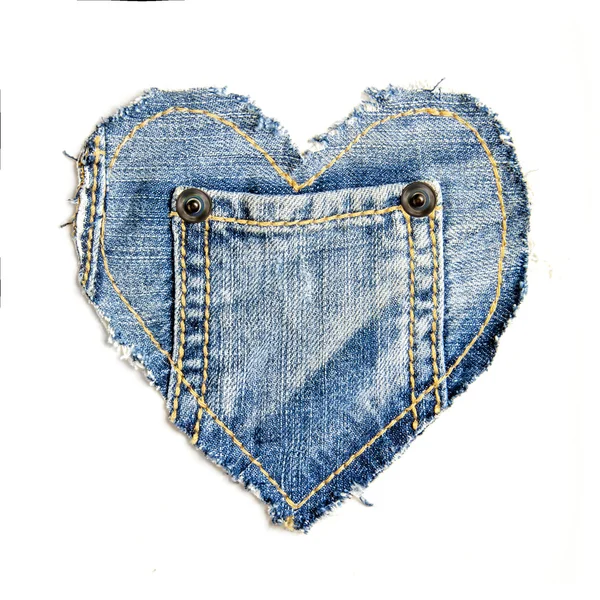 Blue Jeans Herz — Stockfoto
