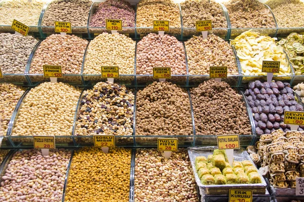 Closeup view of variety nuts — Stock Photo, Image