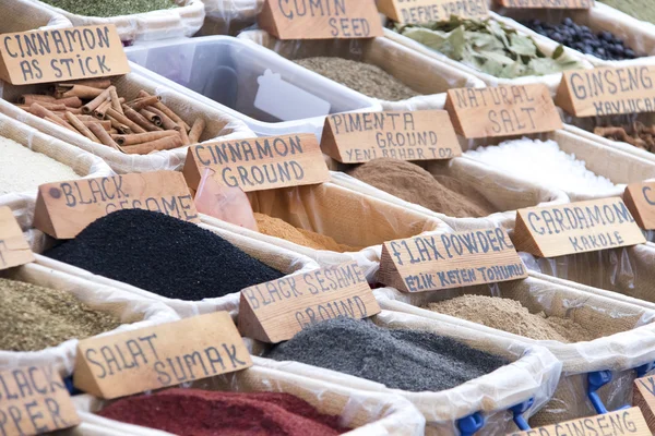 Colorful picturesque piles of spices — Stock Photo, Image