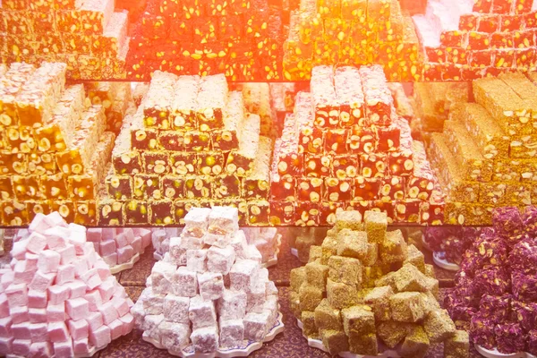 Turecké sladkosti a lahůdky — Stock fotografie