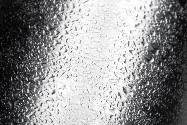 Water drops on polished metal surface — Stock fotografie