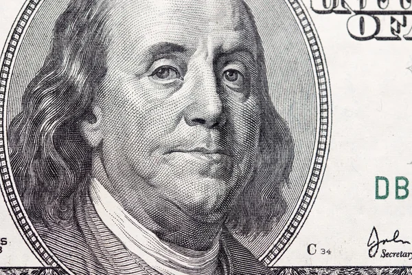 President's face on dollar bill — Stockfoto