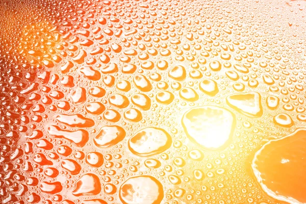 Water drops on polished metal surface — Zdjęcie stockowe