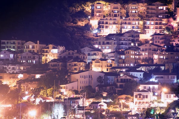 Città sulla collina dal mare — Foto Stock