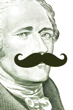 Alexander Hamilton doodle bıyıklı