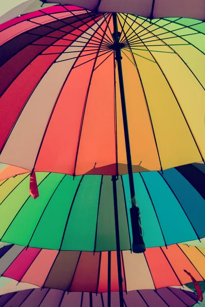 Colorful variety umbrellas — Stock Photo, Image