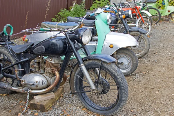 Antigua exposición de motocicletas soviéticas — Foto de Stock