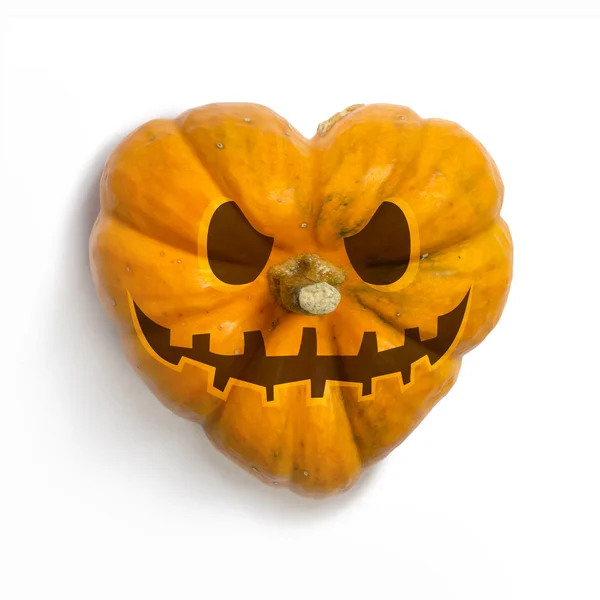 Halloween dýně ve tvaru srdce — Stock fotografie