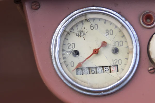 Παλιά μοτοσικλέτα ταχύμετρο — Φωτογραφία Αρχείου