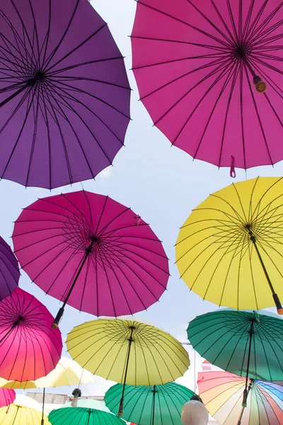 Colorful variety umbrellas — Stock Photo, Image