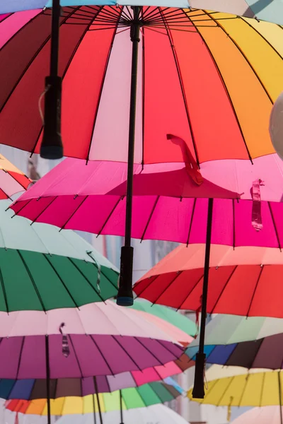 Colorful variety umbrellas — Stock Photo, Image