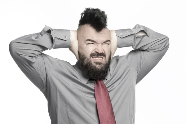 Office worker with mohawk hairstyle — Stock Photo, Image